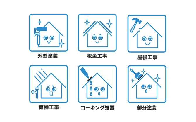 外壁工事の種類